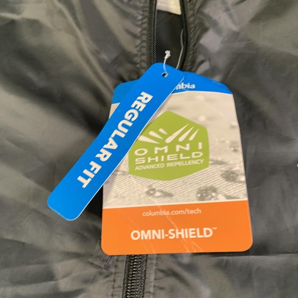 Columbia Jacket Mens Large Black Omni-Shield Windbreaker Center Ridge II NEW - Picture 3 of 11